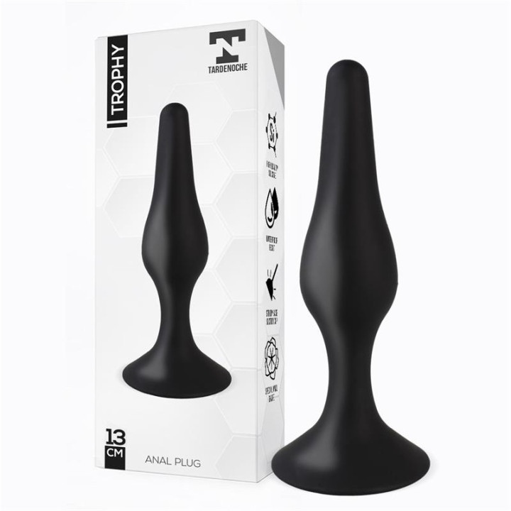 Trophy Plug Anal 13 cm Silicona Negro de Tardenoche | VibraZon