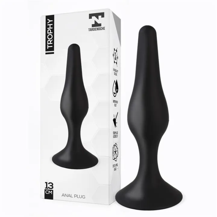 Trophy Plug Anal 13 cm Silicona Negro de Tardenoche