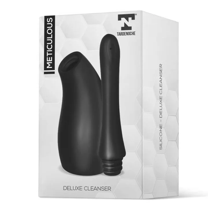 Meticulous Ducha Anal Deluxe Silicona Negro de Tardenoche