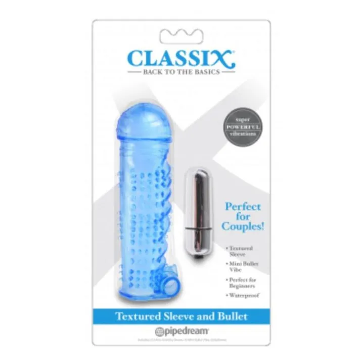Duo Funda Texturizada y Mini Bala Azul de Classix