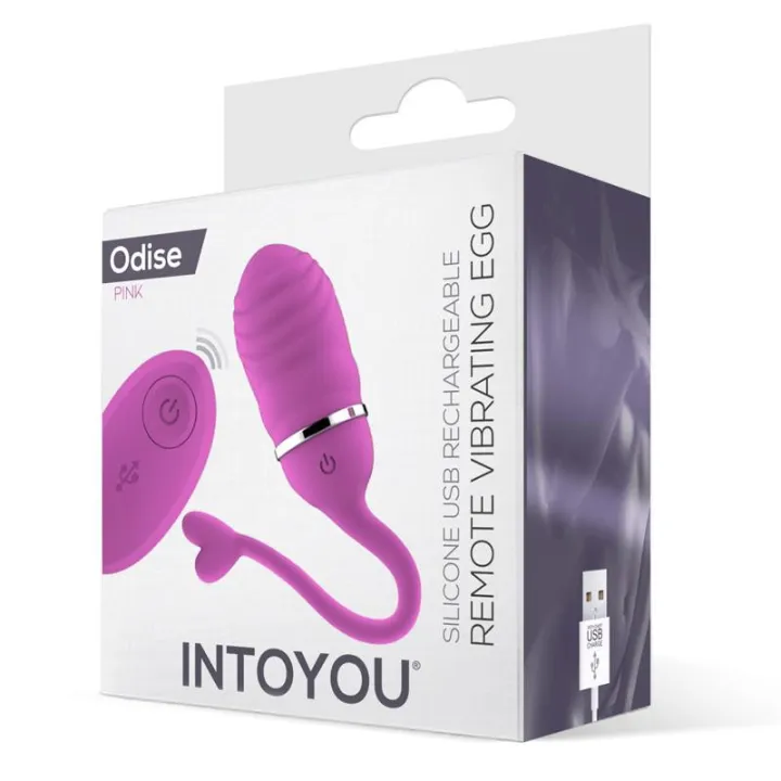 Huevo Vibrador Control Remoto Odise USB Silicona Rosa de Intoyou