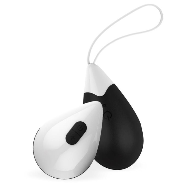 Huevo Vibrador Control Remoto USB Silicona Negro de Drops | VibraZon