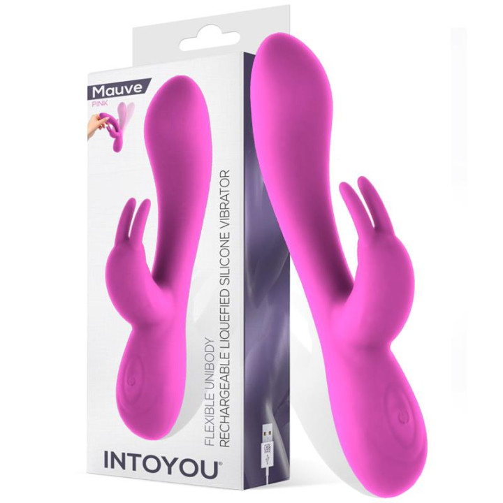 Mauve Vibrador Unibody Silicona Líquida USB Rosa de Intoyou | VibraZon