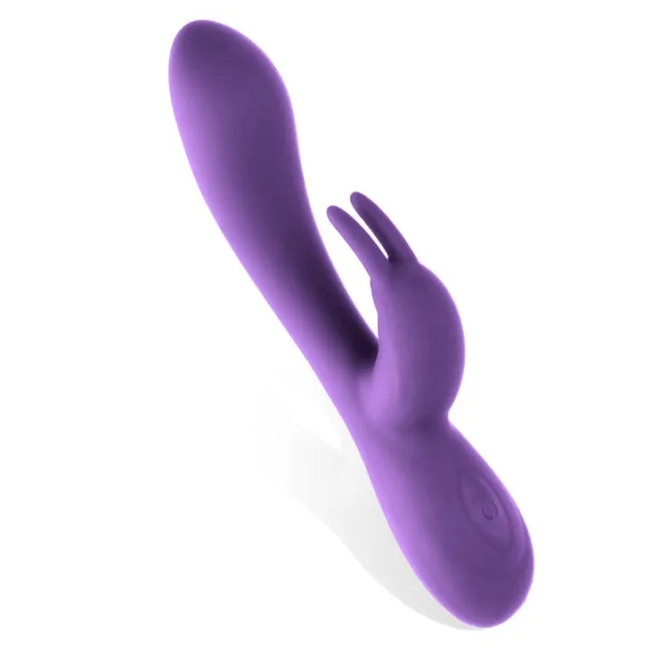 Mauve Vibrador Unibody Silicona Líquida USB Púrpura de Intoyou