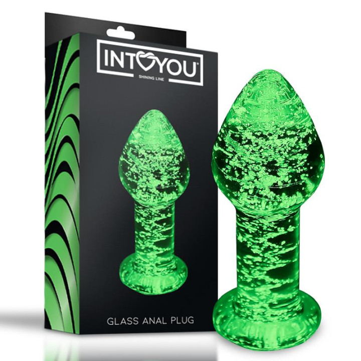 Plug Anal de Cristal que Brilla en la Oscuridad de Intoyou Shining Line | VibraZon