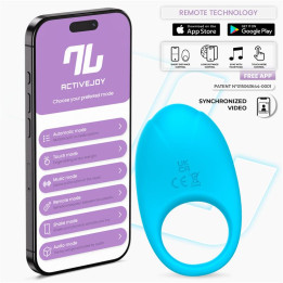 Ringo Anillo Vibrador con APP Unibody Azul de Intoyou App Series | VibraZon