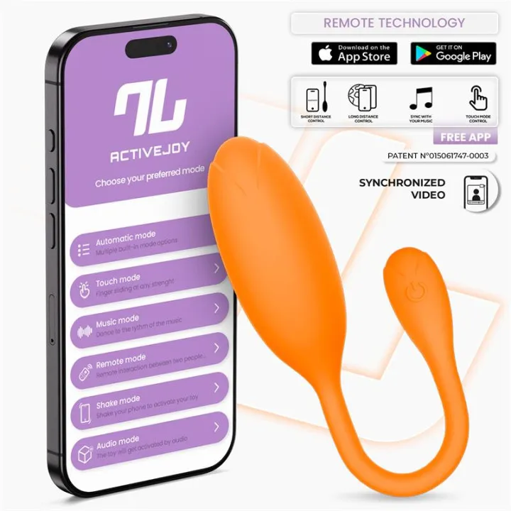 Logan Huevo Vibrador con APP Silicona Unibody Naranja de Intoyou App Series
