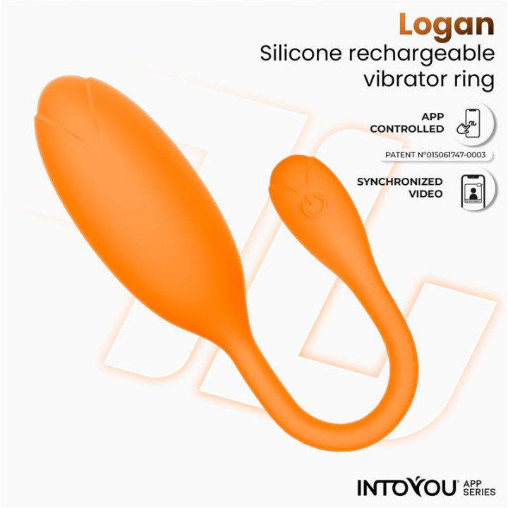 Logan Huevo Vibrador con APP Silicona Unibody Naranja de Intoyou App Series | VibraZon