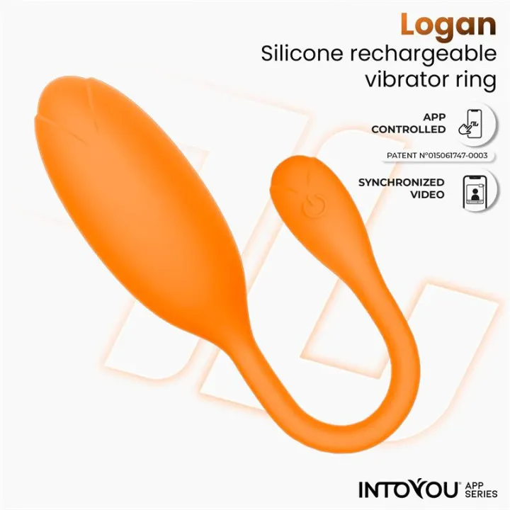 Logan Huevo Vibrador con APP Silicona Unibody Naranja de Intoyou App Series