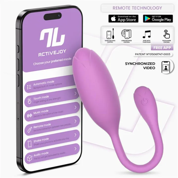 Logan Huevo Vibrador con APP Silicona Unibody Púrpura de Intoyou App Series