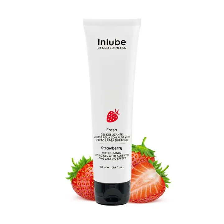 Nuei Lubricante a Base de Agua Inlube Fresa 100 ml de Nuei Cosmetics