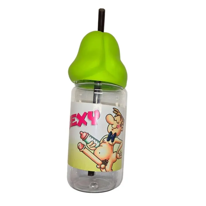 Biberon en Forma de Pene Color Verde 360 cl de Diverty Sex
