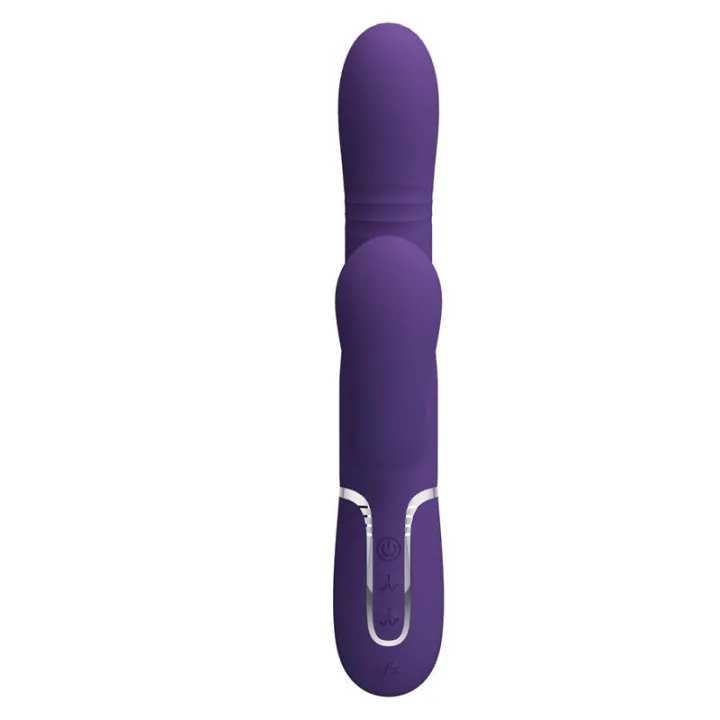 Mariana Vibrador 4 en 1 Silicona Morado de Prettylove