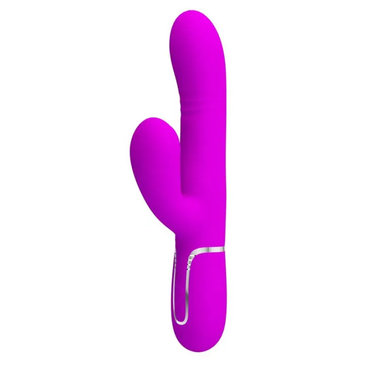 Mariana Vibrador 4en1 Silicona Fucsia de Prettylove