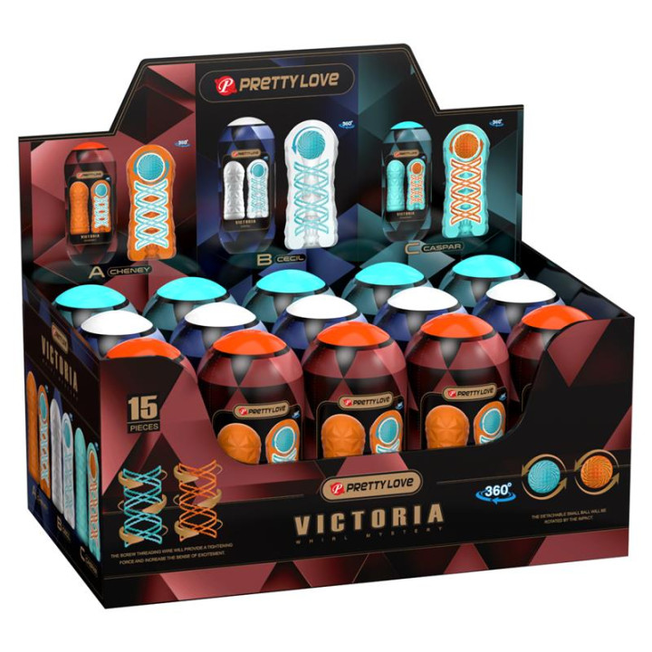 Display 15 Masturbadores Varios 3 Estilos de Prettylove | VibraZon
