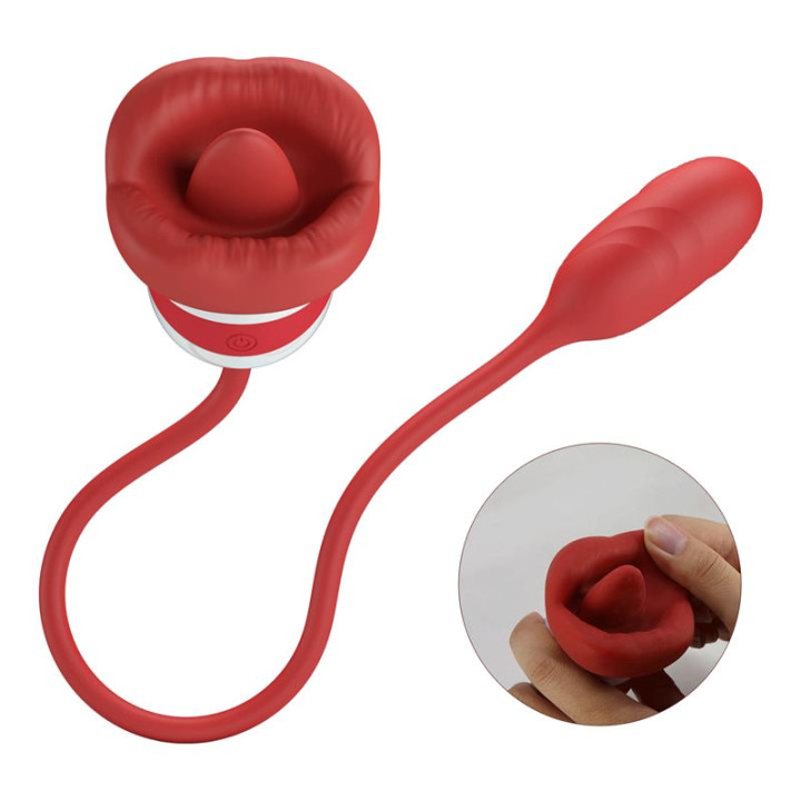 Aliyah Estimulador Doble Boca y Huevo Silicona de Prettylove | VibraZon