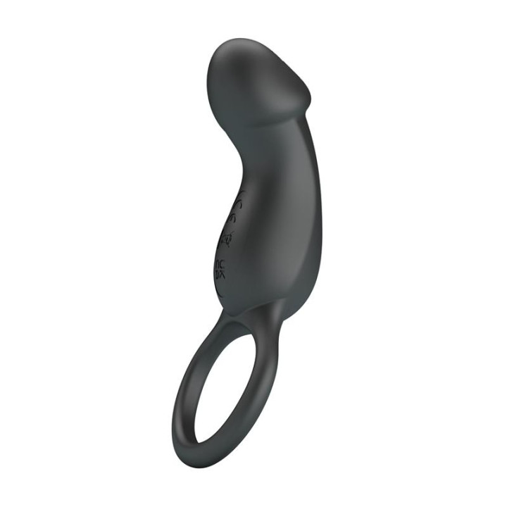 Trae Anillo Vibrador Silicona USB Negro de Prettylove | VibraZon
