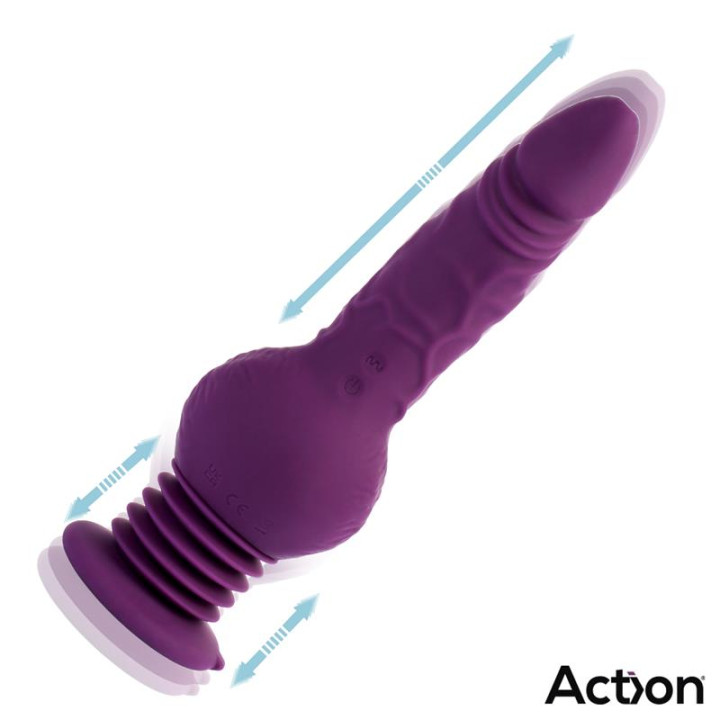 Booster Vibrador con Thrusting Ultra Jet Thruster con Potente Ventosa de Action | VibraZon