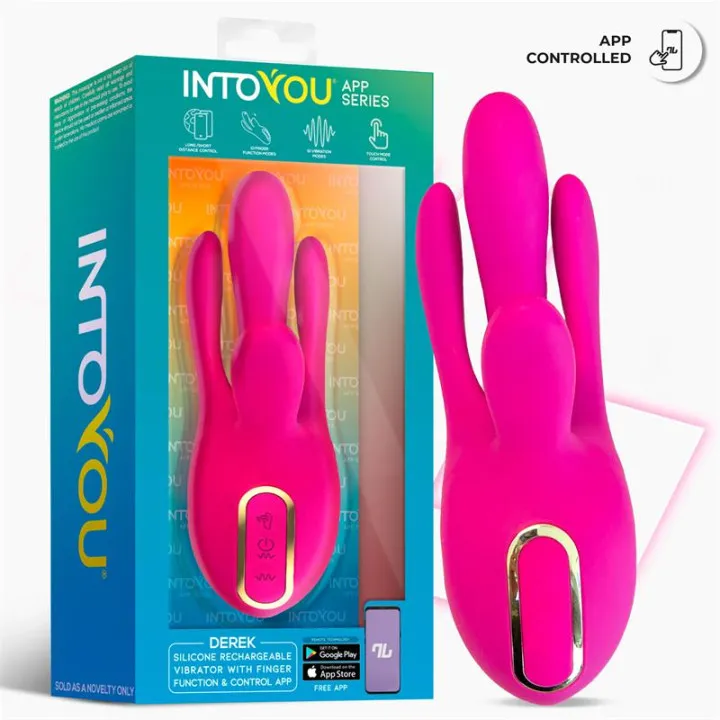 Derek Vibrador con Movimiento Finger 3 Motores y APP de Intoyou App Series
