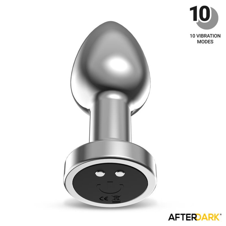 Dimpor Plug Anal Cromado con Vibración USB Magnético Talla M de Afterdark | VibraZon