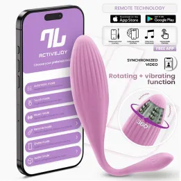 Huevo Vibrador con Bolas Internas con Rotación y APP USB de Intoyou App Series