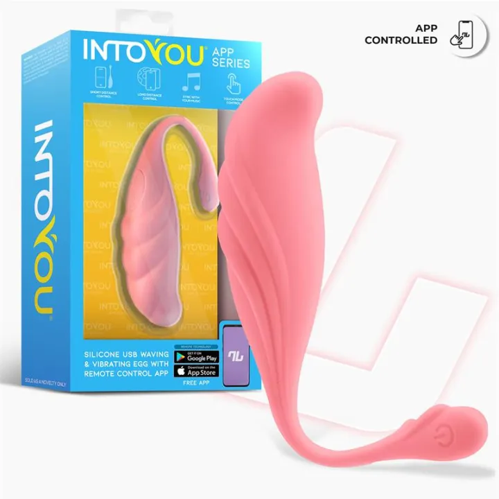 Huevo Vibrador con Movimiento Waving con APP USB de Intoyou App Series