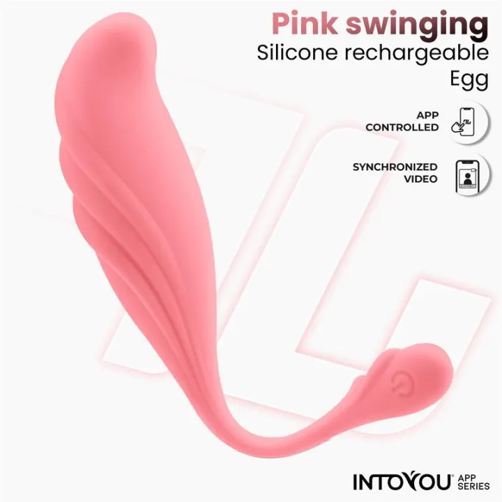 Huevo Vibrador con Movimiento Waving con APP USB de Intoyou App Series