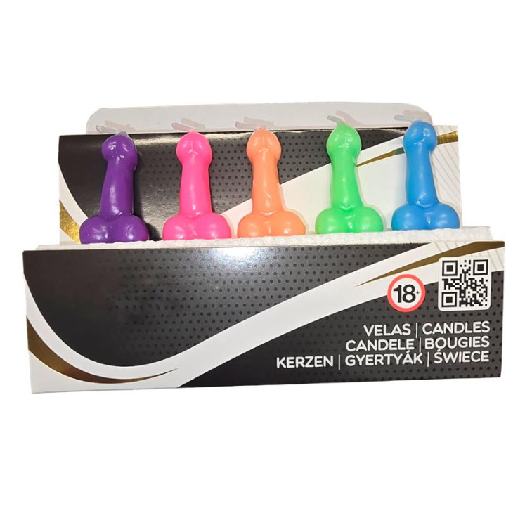 Set de 5 Velas en Forma de Pene de Diverty Sex | VibraZon