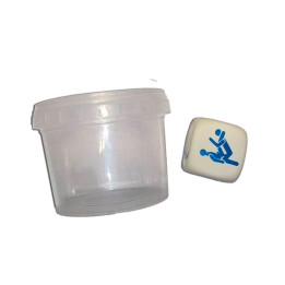 Dado Blanco de Posturas en Bote para Chicos de Diverty Sex | VibraZon