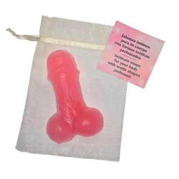 Jabón con Forma de Pene Rosa 25gr de Diverty Sex | VibraZon