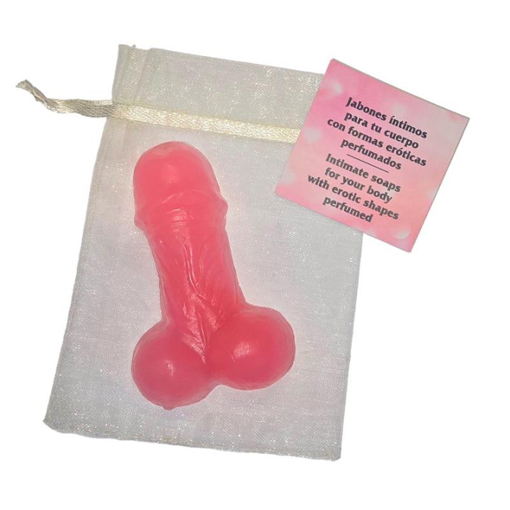 Jabón con Forma de Pene Rosa 25gr de Diverty Sex | VibraZon