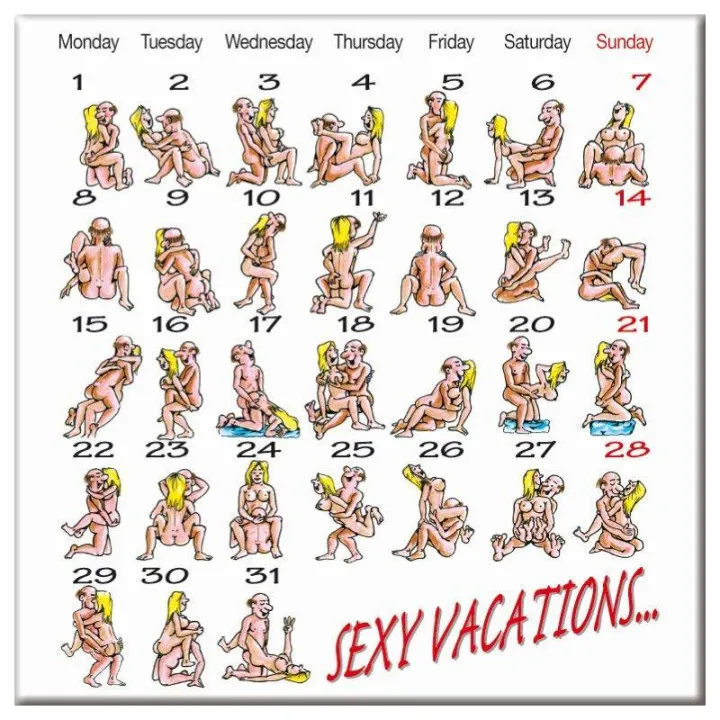 Imán de Calendario Kamasutra de Diverty Sex