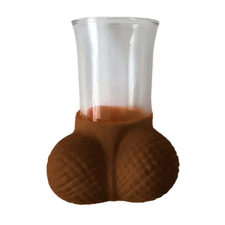 Chupito de Cristal con Testiculos Mulato de Diverty Sex
