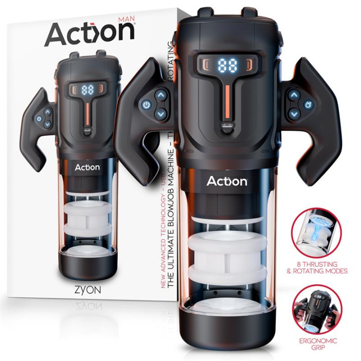 Zyon Masturbador Automático Avanzado con Up and Down y Rotación de Action | VibraZon
