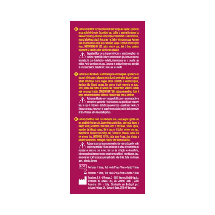 Lubricante Warm Touch Efecto Calor 75 ml de Control | VibraZon