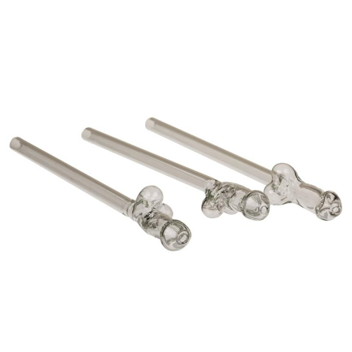 Pajitas de Cristal de Pene con Limpiador de Ootb | VibraZon