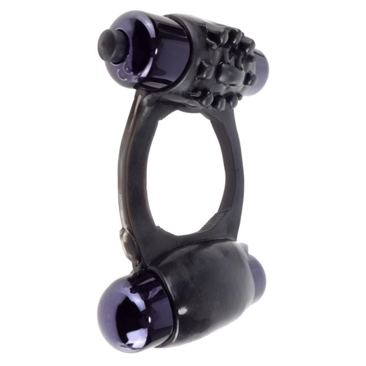 Fantasy C-Ringz Super Anillo Duo Vibrador Negro | VibraZon