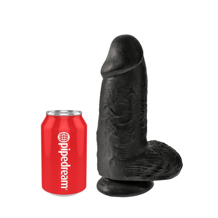 Dildo con Testículos 9 Chubby Negro de King Cock | VibraZon
