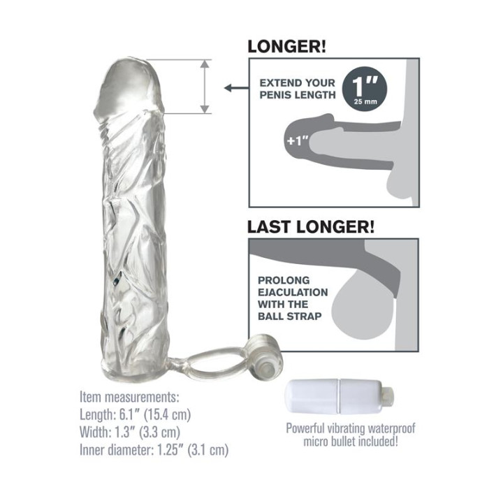 Fantasy X-tensions Funda de Pene Vibradora - Color Claro | VibraZon