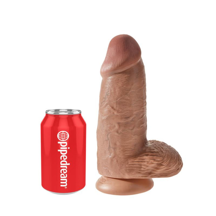 Dildo con Testículos 9 Chubby Bronceado de King Cock | VibraZon