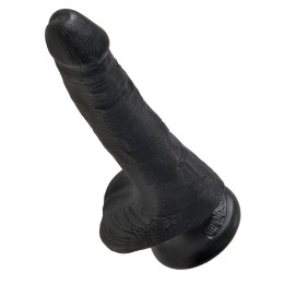 King Cock Pene con Testículos de 6 - Color Negro | VibraZon
