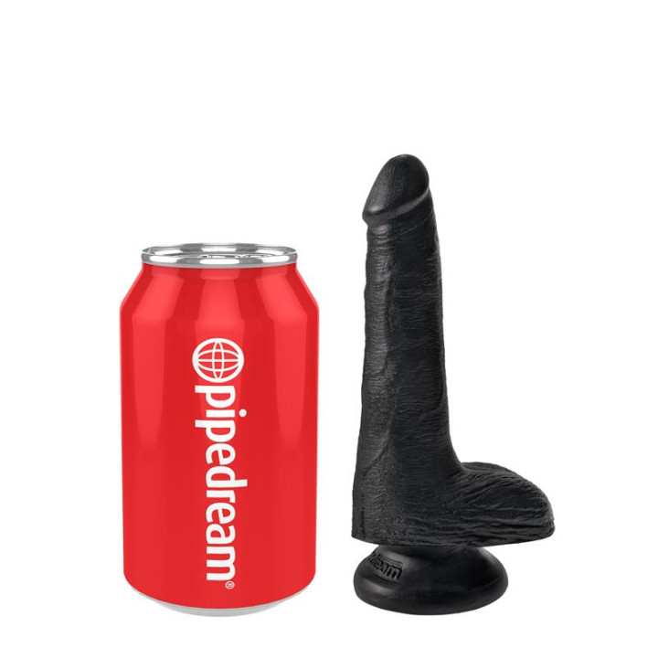 King Cock Pene con Testículos de 6 - Color Negro | VibraZon