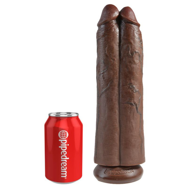 Pene Doble Two Cocks One Hole 11 Marrón de King Cock | VibraZon