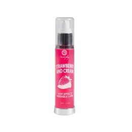 Lubricante Efecto Calor Fresas con Nata 50 ml de Secret Play