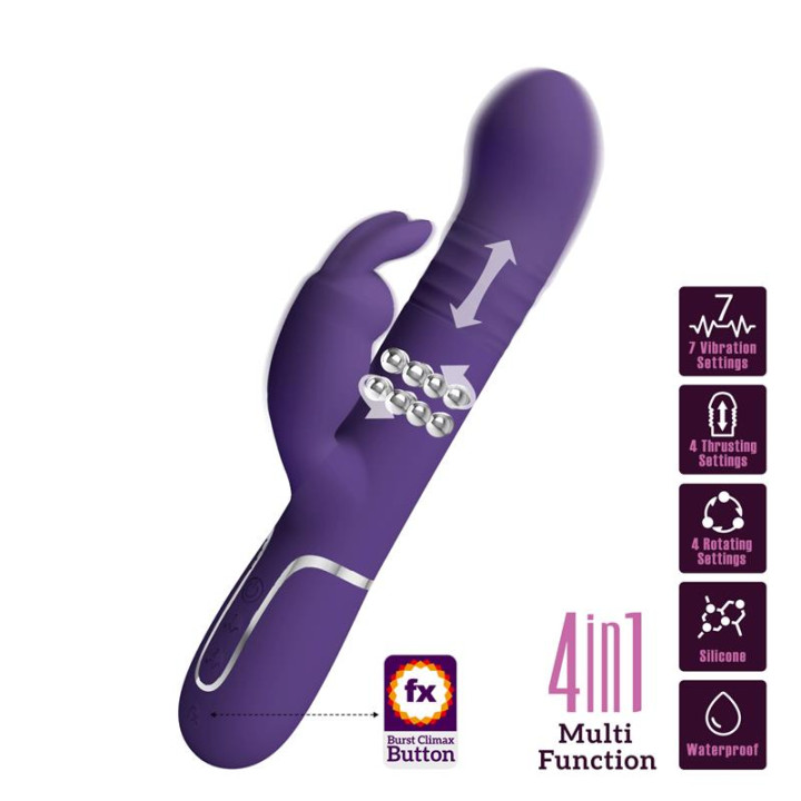 Coale Vibrador con Thursting y Bolas Rotatorias de Prettylove | VibraZon