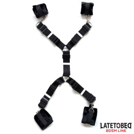 Restricciones para la Cama Esposas Ajustables y Desmontables de Latetobed Bdsm Line | VibraZon