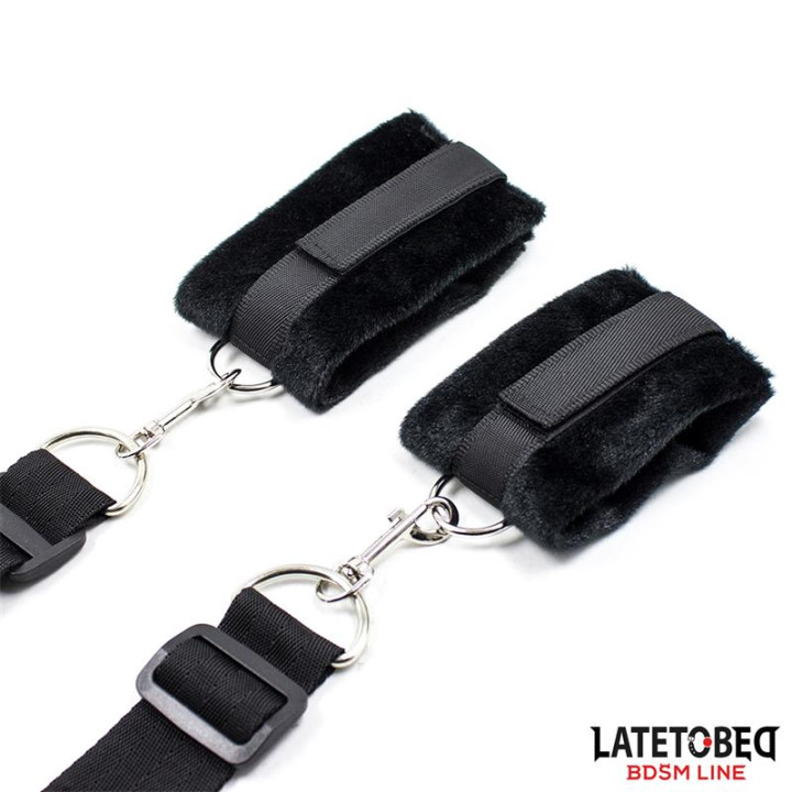 Restricciones para la Cama Esposas Ajustables y Desmontables de Latetobed Bdsm Line | VibraZon