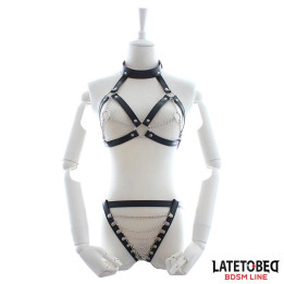 Set de Sujetador y Braguitas Bondage con Cadenas de Latetobed Bdsm Line | VibraZon