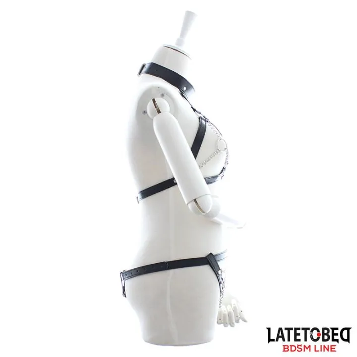 Set de Sujetador y Braguitas Bondage con Cadenas de Latetobed Bdsm Line