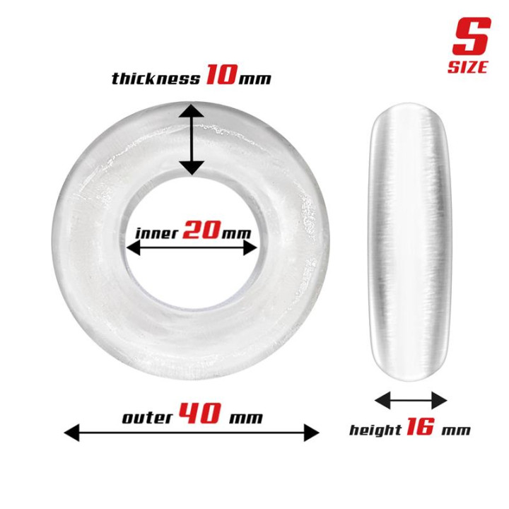 Set 3 Anillo para el Pene Flexible Transparentes de Beast Rings | VibraZon